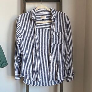 Universal Thread Navy and White Striped Shirt